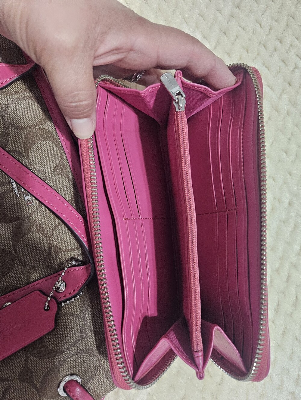 Coach Brown Signature Shoulder Bag  and Wallet - Picture 5 of 12